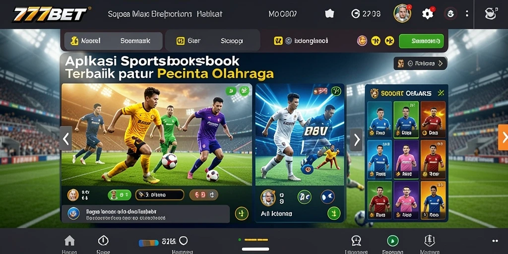 Tampilan permainan Sportsbook yang menarik di 777BET.