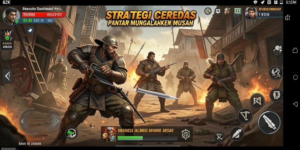Screenshot gameplay <strong>8ZK</strong> menampilkan pertempuran strategis yang intens.
