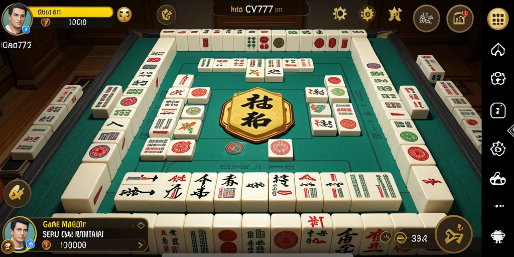 Tampilkan tampilan gameplay Mahjong yang atraktif di CV777.