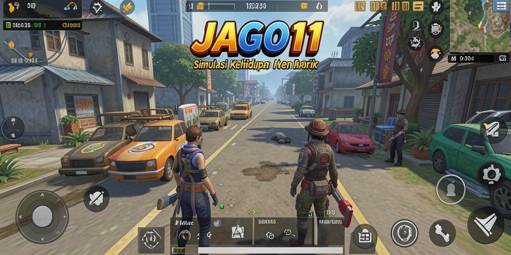 Tangkapan layar utama JAGO11 menampilkan gameplay simulasi yang menawan.
