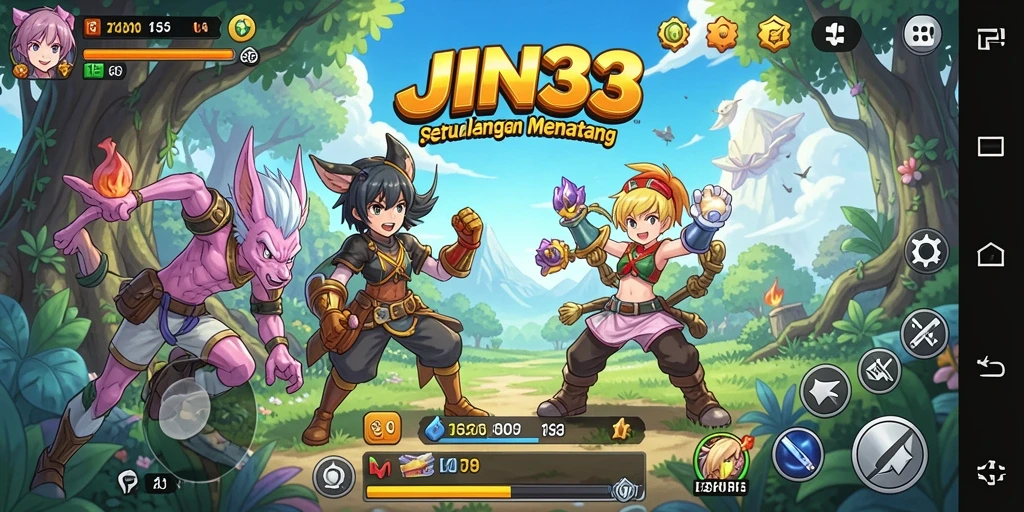 Gameplay seru JIN33 dengan karakter anime yang mengagumkan.