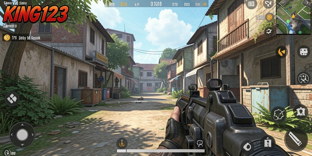 Tampilan gameplay KING123 yang menegangkan dalam pertempuran TPS.