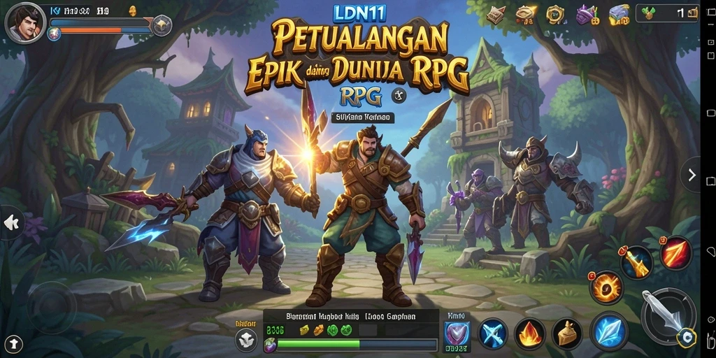 Tampilan gameplay <strong>LDN11</strong> yang menampilkan pertempuran epik dan karakter beragam.