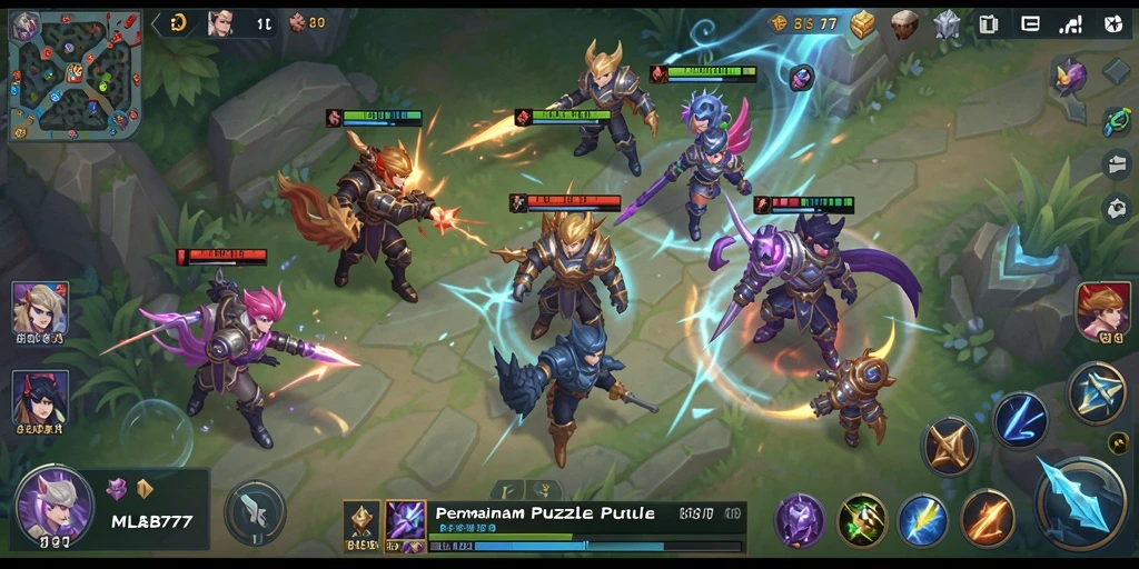 Tampilan gameplay puzzle yang menarik dan menantang di MLBB777.